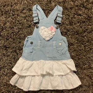Denim overall dress